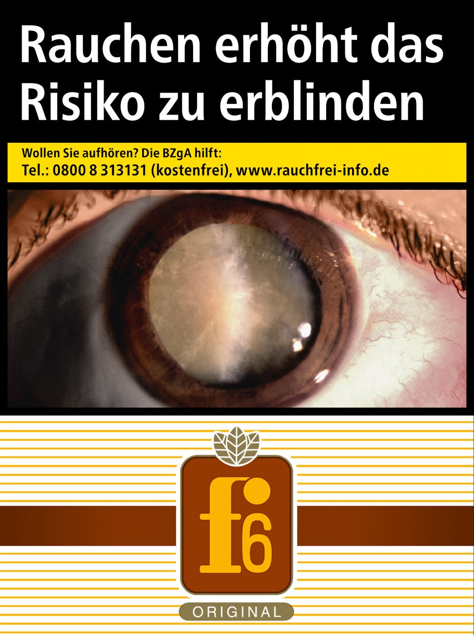 f6 Original Zigaretten – einzelne Packung frontal