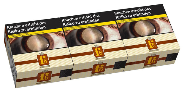 f6 Original Zigaretten – Stange 3x57 Stück 7XL, frontal abgebildet
