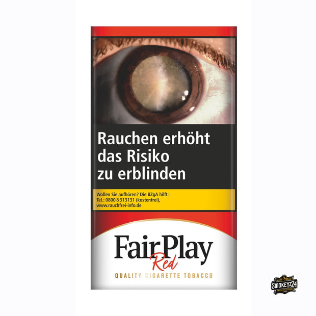 Fair Play Red Drehtabak 30 g Pouch – American-Blend Feinschnitt zum Drehen, wiederverschließbar, klassisch würziger Geschmack