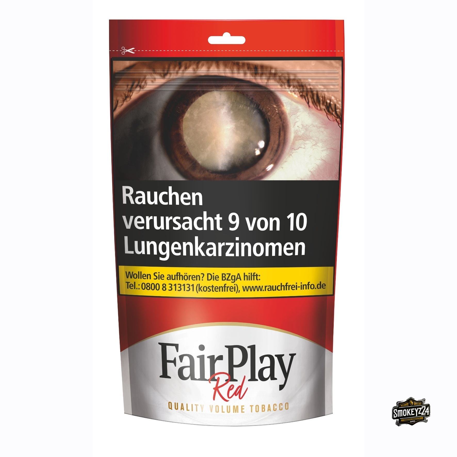 Fair Play 125g Beutel Volumentabak – American-Blend Stopftabak, Beutel frontal fotografiert