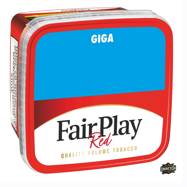 Fair Play 225g Giga Box Volumentabak – seitliche Ansicht, American Blend Stopftabak, ergiebig für King-Size Hülsen
