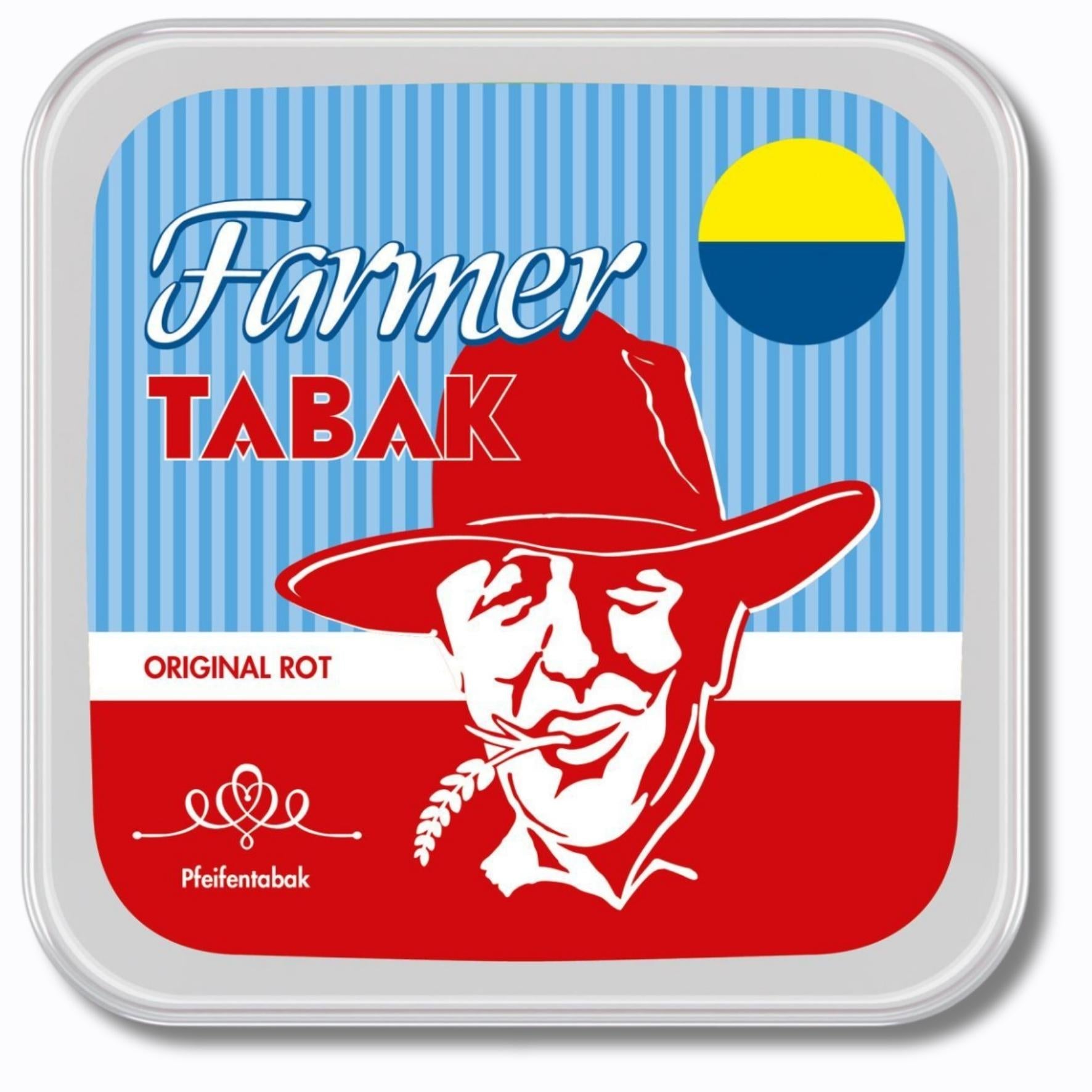 Farmer Tabak Original Rot Pfeifentabak 240g Box – mittelkräftige Mischung aus Virginia, Burley und Orient, ohne Aromatisierung.
