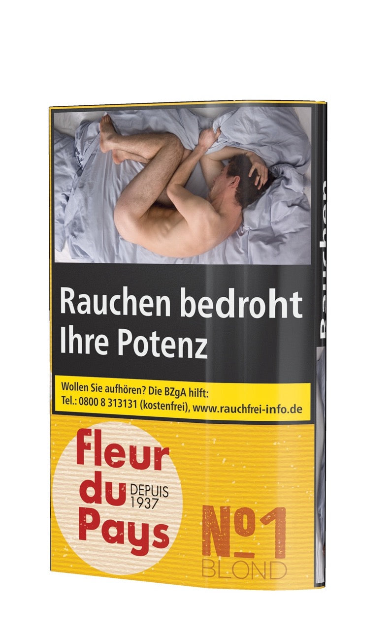 Fleur du Pays No. 1 Blond Drehtabak 30g Pouch – seitliche Ansicht der Tabakverpackung mit klar erkennbarem Markenlogo