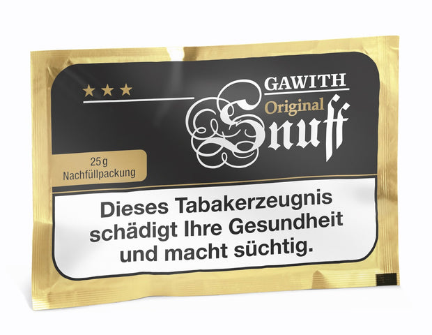 Gawith Original Snuff 25g Nachfülltütchen – Fruchtiger Schnupftabak mit Aprikosen- und Mentholaroma von Pöschl