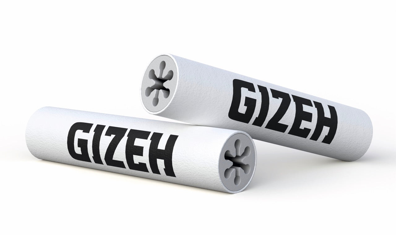 Zwei GIZEH Black Active Filter 8mm, einzeln ausgepackt, übereinander liegend