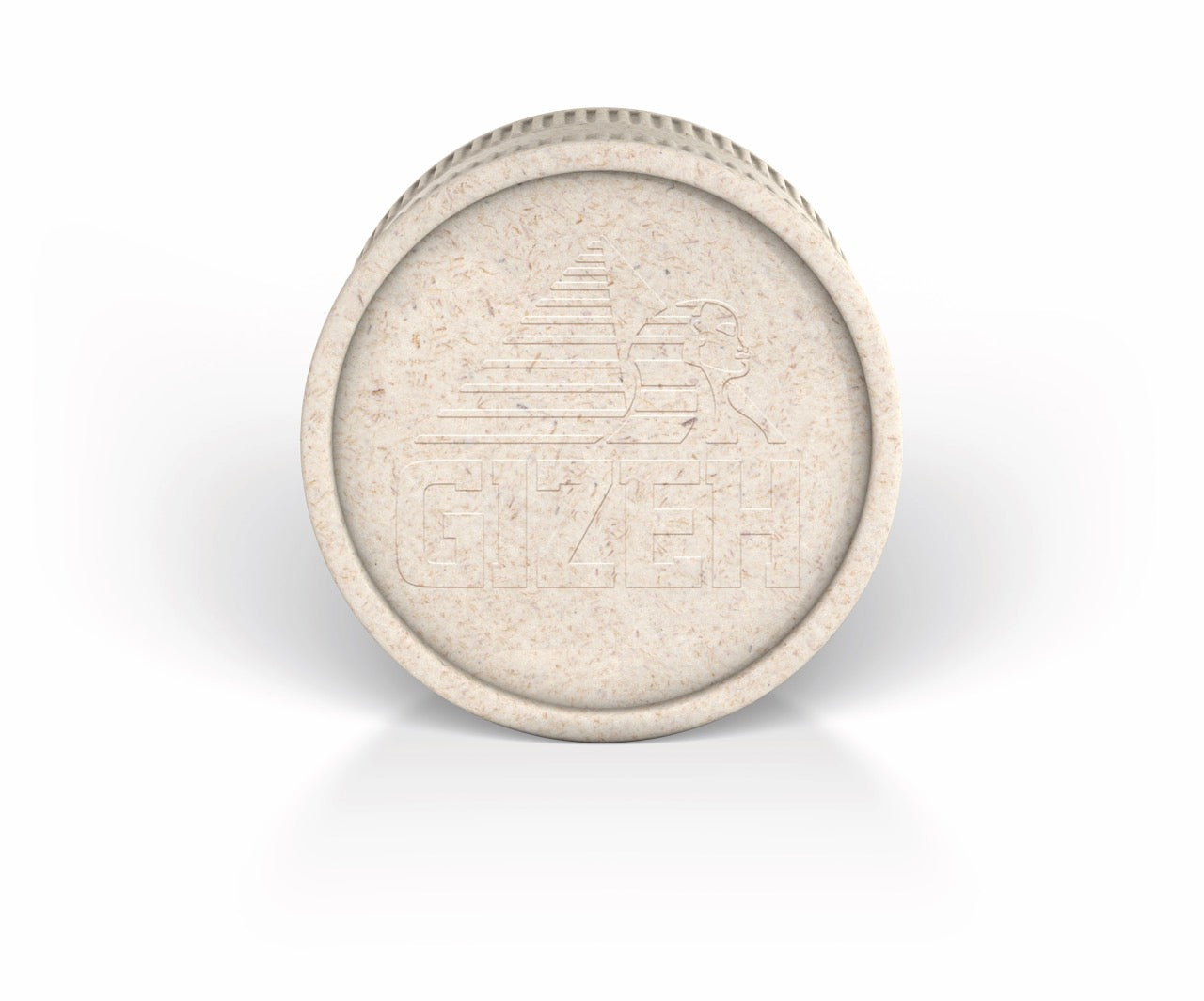 GIZEH Hemp Grinder – Einzelansicht in Weiß, kompakte Form