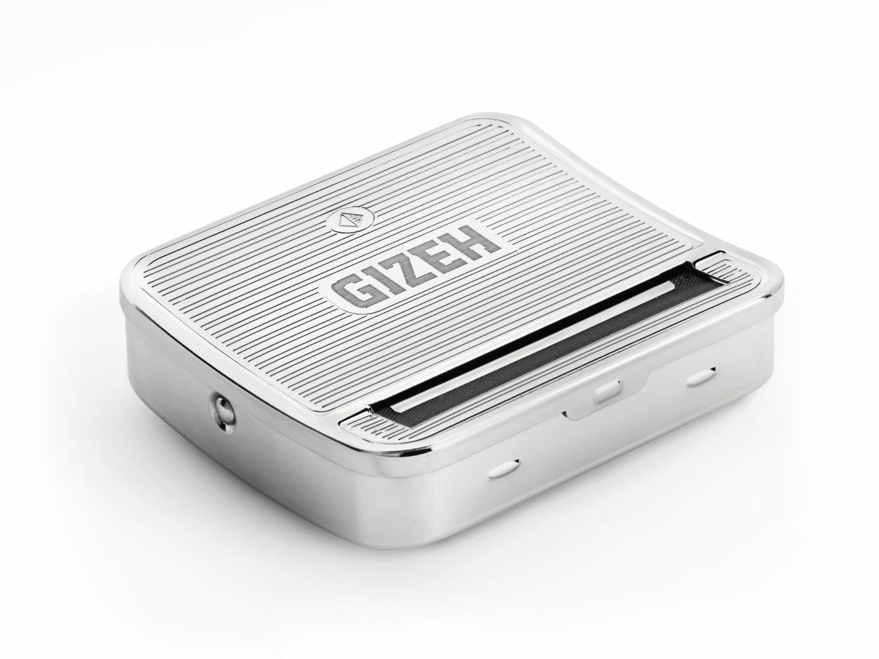 Gizeh Rollbox – mit Sicht auf Wickler, Tabakfach und Blättchenhalter