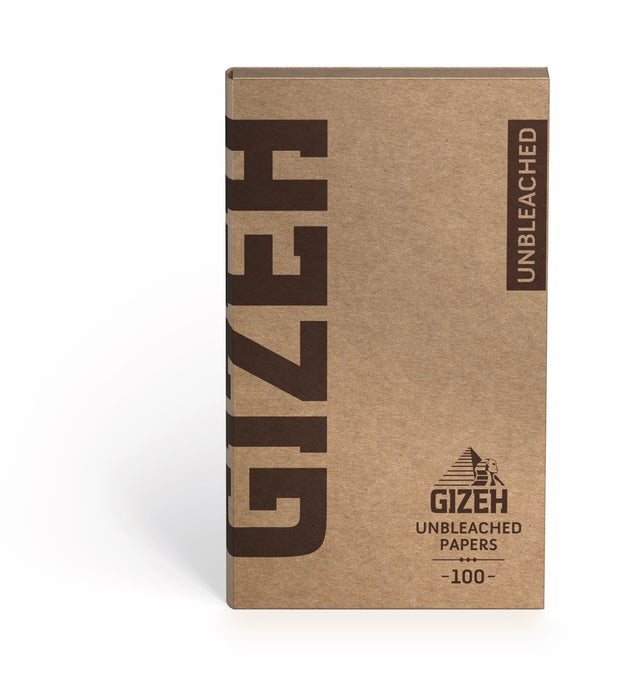 GIZEH Unbleached Extra Fine Blättchen 100 Blatt Packung, ungebleicht, frontal fotografiert