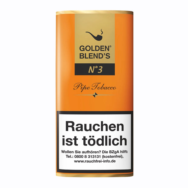 Golden Blends No.3 Amaretto Pfeifentabak 50g – Burley- und Virginia-Tabake mit süßem Amaretto-Mandelaroma im praktischen Wild Cut Format.
