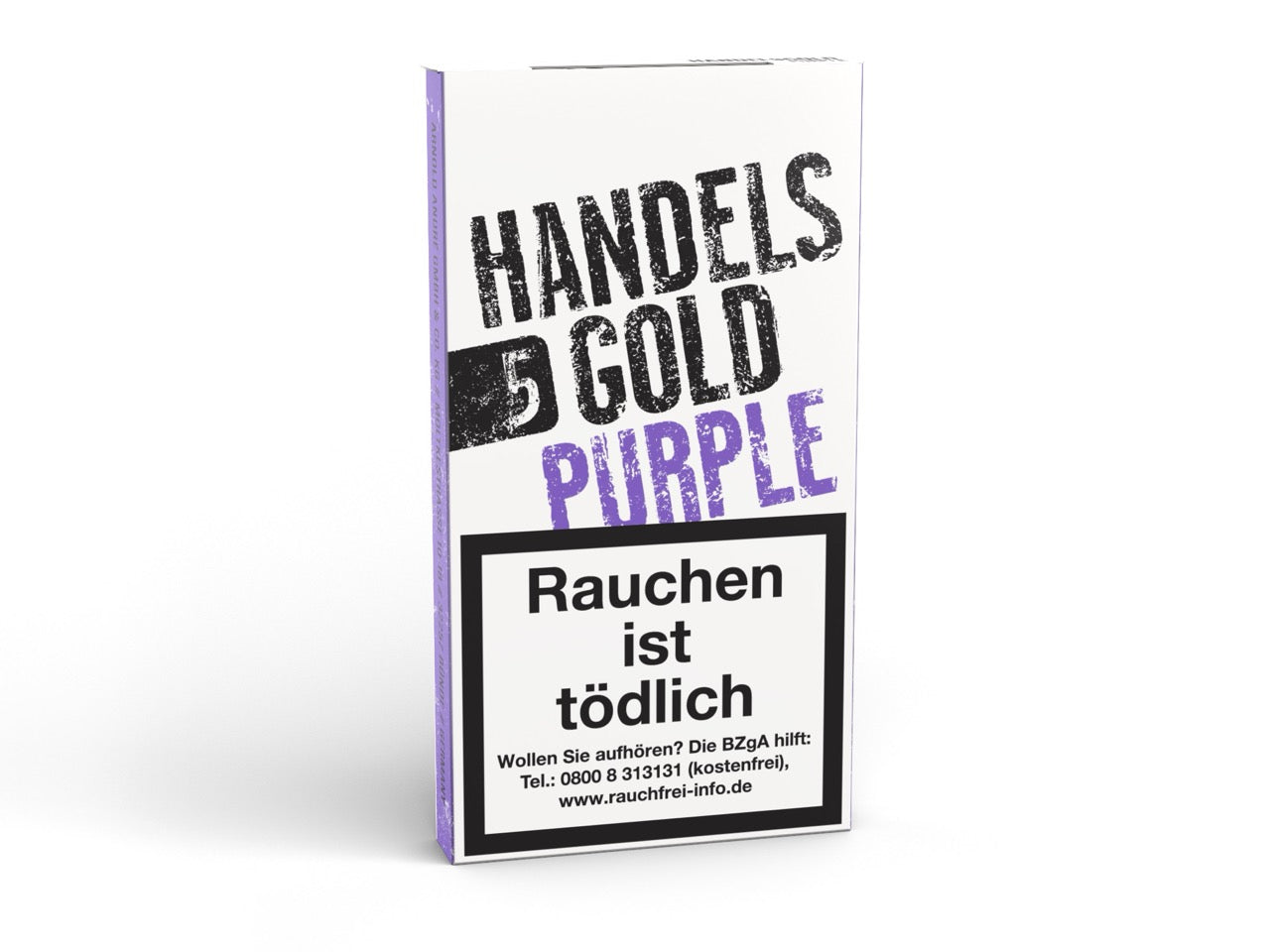 Handelsgold Purple 191 Zigarillos – Seitenansicht der Packung mit Wild Berry Aroma