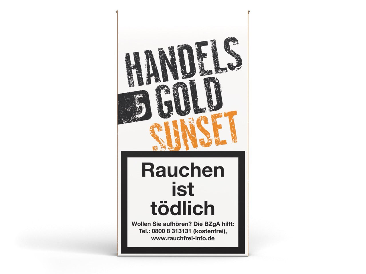 Handelsgold Sunset 209 Zigarillos – 5er Packung, frontal fotografiert
