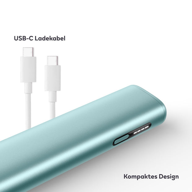 IQOS ILUMA i ONE Breeze Blue mit USB-C Ladekabel und kompaktem Gehäuse