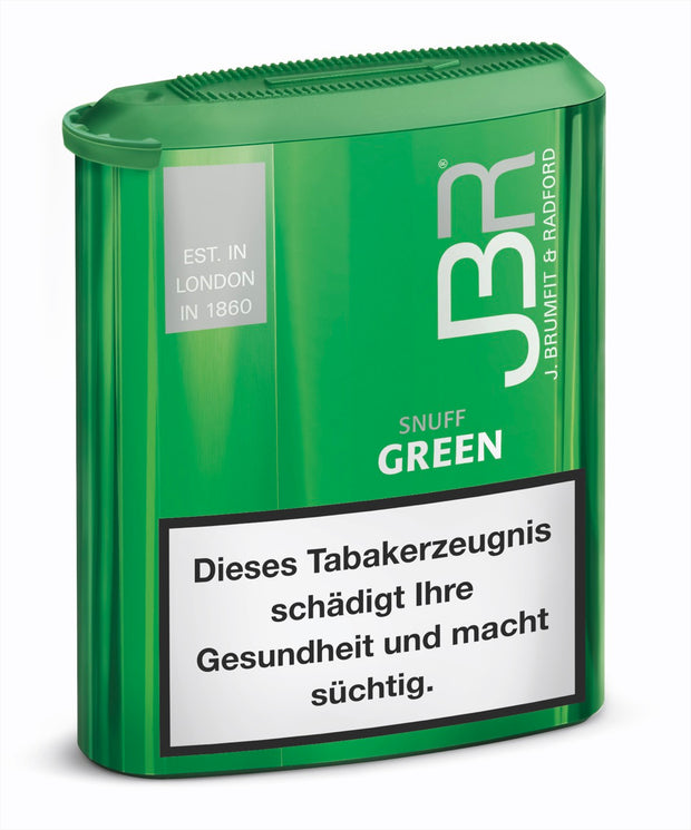 JBR Green Snuff Schnupftabak 10g – Erfrischender Menthol- und Spearmint-Snuff in handlicher Box vom Hersteller Pöschl