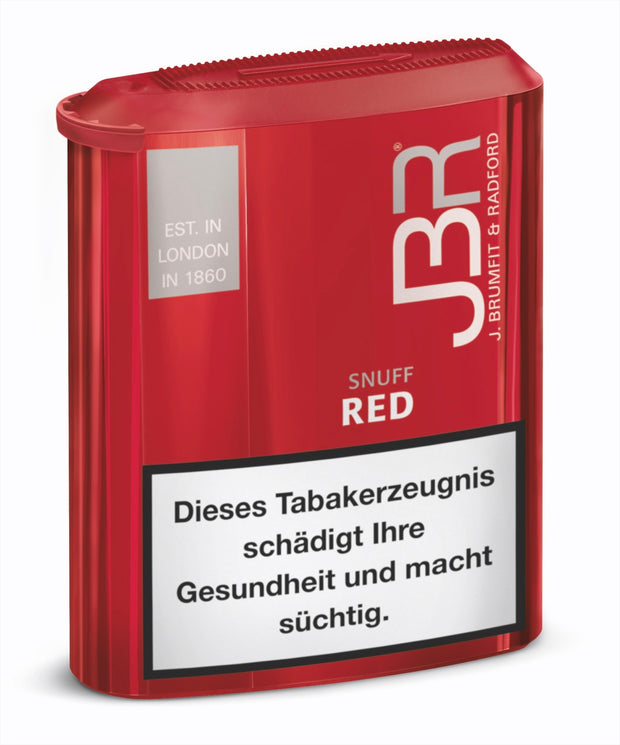 JBR Red Snuff Schnupftabak 10g – Fruchtiger Kirsch-Snuff mit kühler Mentholnote in der praktischen Dose von Pöschl