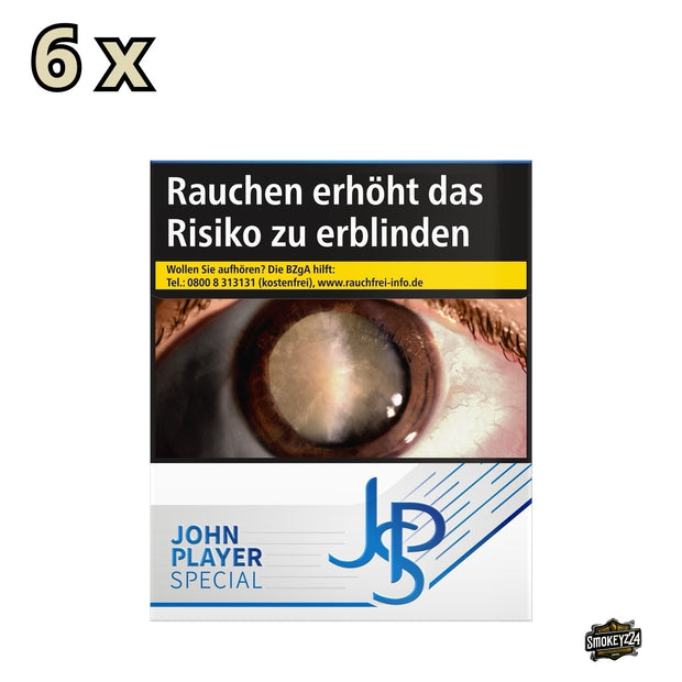 Stange JPS Blue Zigaretten mit 6 Schachteln à 35 Stück im klassischen blauen Design