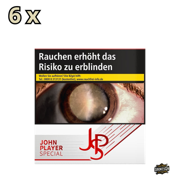JPS Red Zigaretten Stange mit 6 roten Packungen à 45 Filterzigaretten