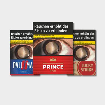Kategoriebild Prince Zigarettenschachtel Pall Mall Zigarettenschachtel Lucky Strike Zigarettenschachtel