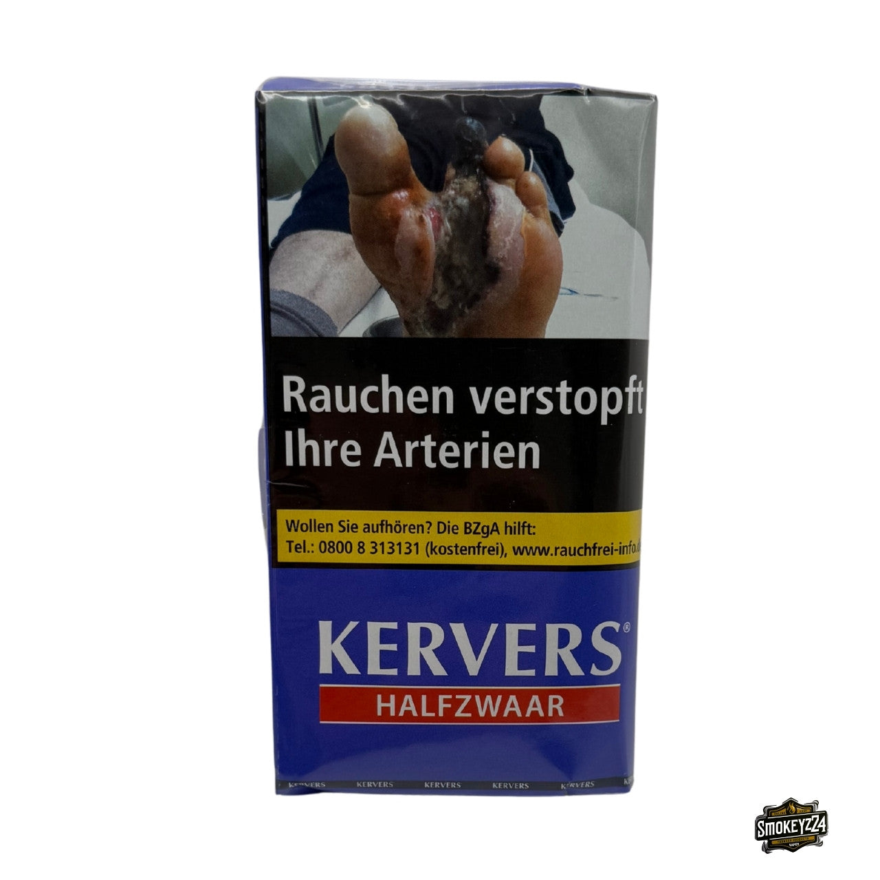 Kervers Halfzwaar Drehtabak 40g Pouch mit blauem Design freigestellt
