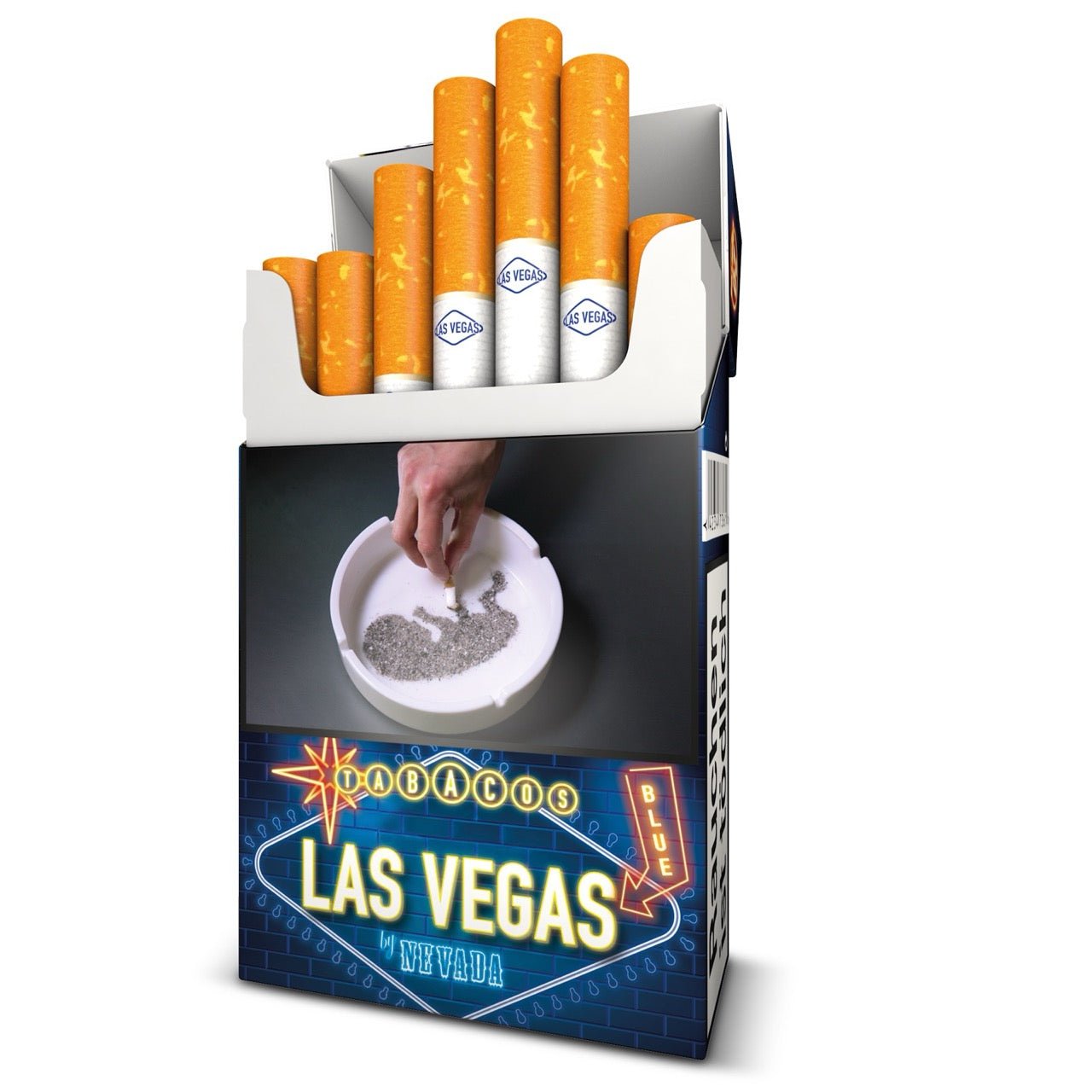 Las Vegas Blue Zigaretten geöffnete Schachtel mit sichtbaren Zigaretten
