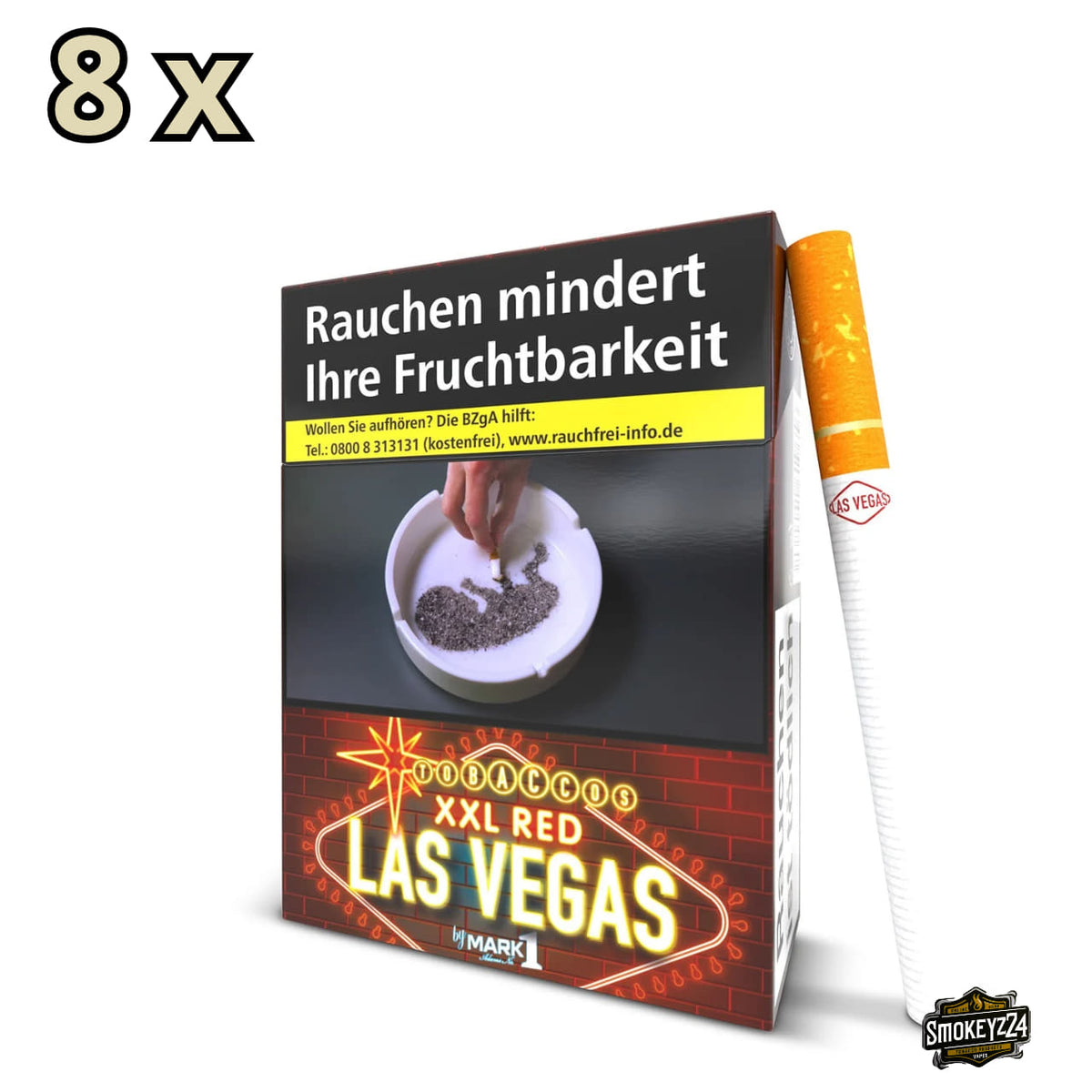 Las Vegas XXL Red Zigaretten 30er Schachtel mit Zigarette