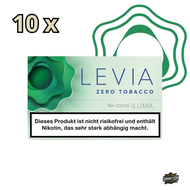 LEVIA Alpine Stange 10x20 – Nikotinsticks ohne Tabak für IQOS ILUMA, Packung geschlossen mit 10x Hinweis