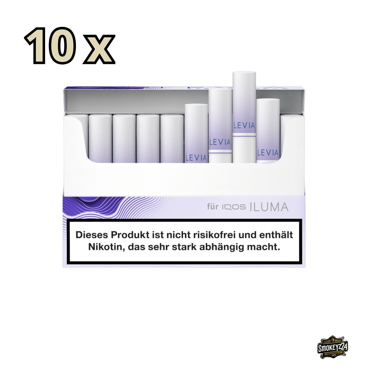 LEVIA Dark Berry – geöffnete Schachtel, Sticks sichtbar, kompatibel mit IQOS ILUMA, Menthol & Blaubeere