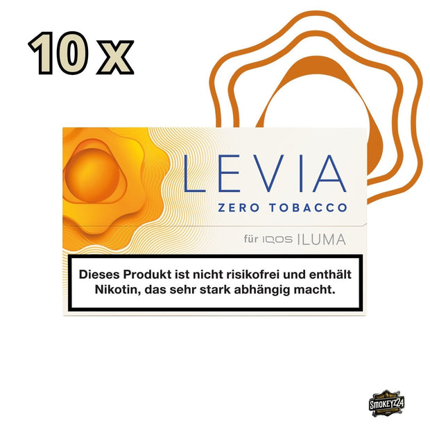 LEVIA Exotic Stange 10x20 – geschlossene Schachtel vor 10er Stange, Nikotinsticks für IQOS ILUMA, Menthol & Melone