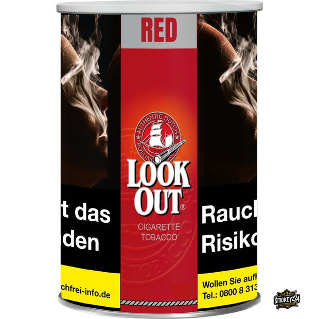 Look Out Red Volumentabak 150g Dose – frontal geschlossen