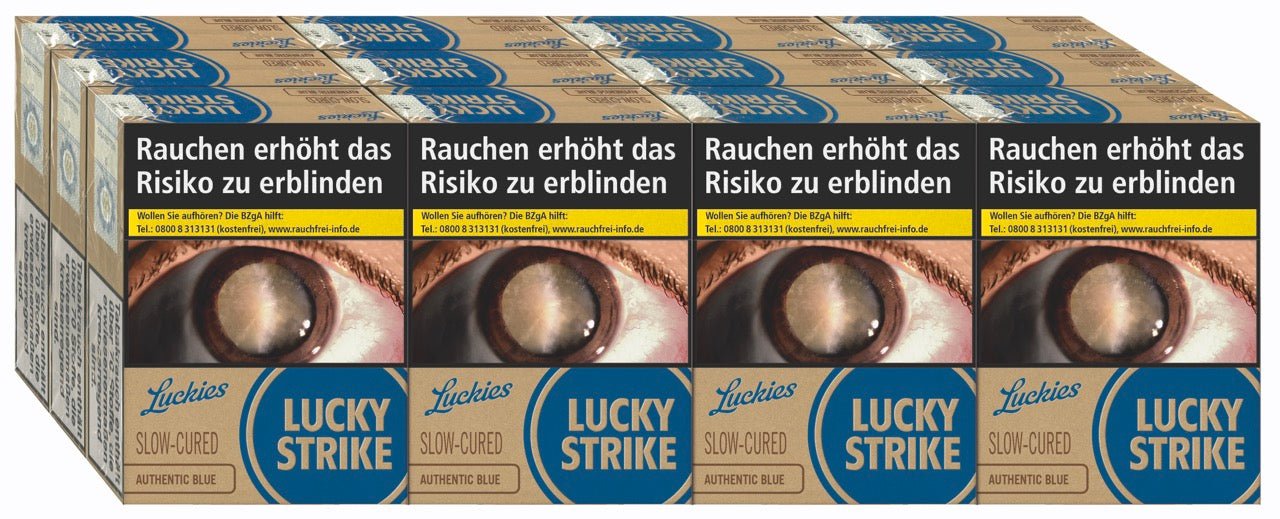 Lucky Strike Authentic Blue Blau Zigaretten Giga - Stange 12x22 Stück - Smokeyz24