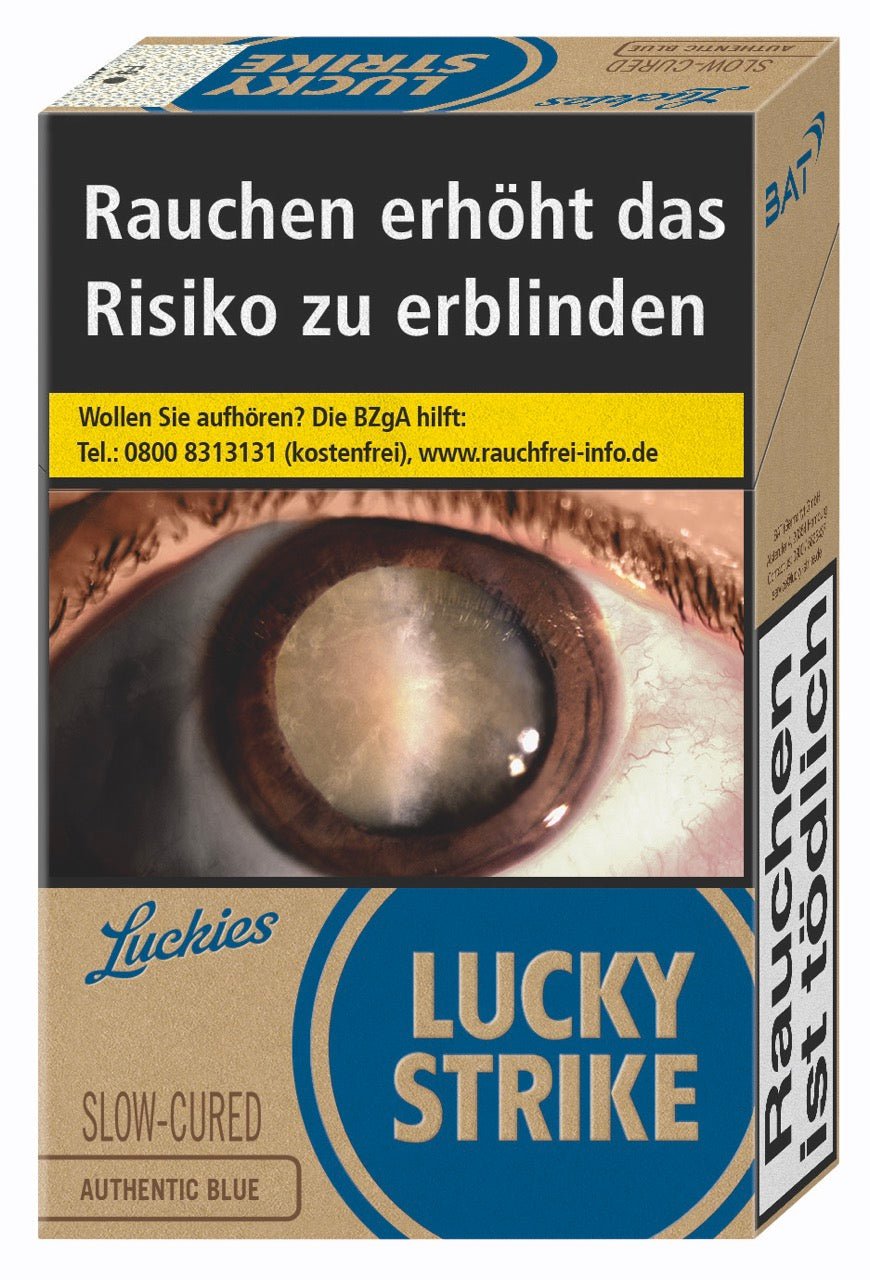 Lucky Strike Authentic Blue Blau Zigaretten OP - Stange 10x20 Stück - Smokeyz24