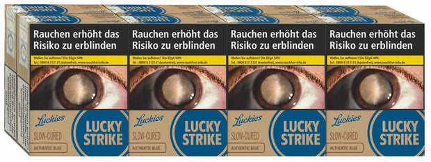 Lucky Strike Authentic Blue Blau Zigaretten Super - Stange 8x29 Stück - Smokeyz24