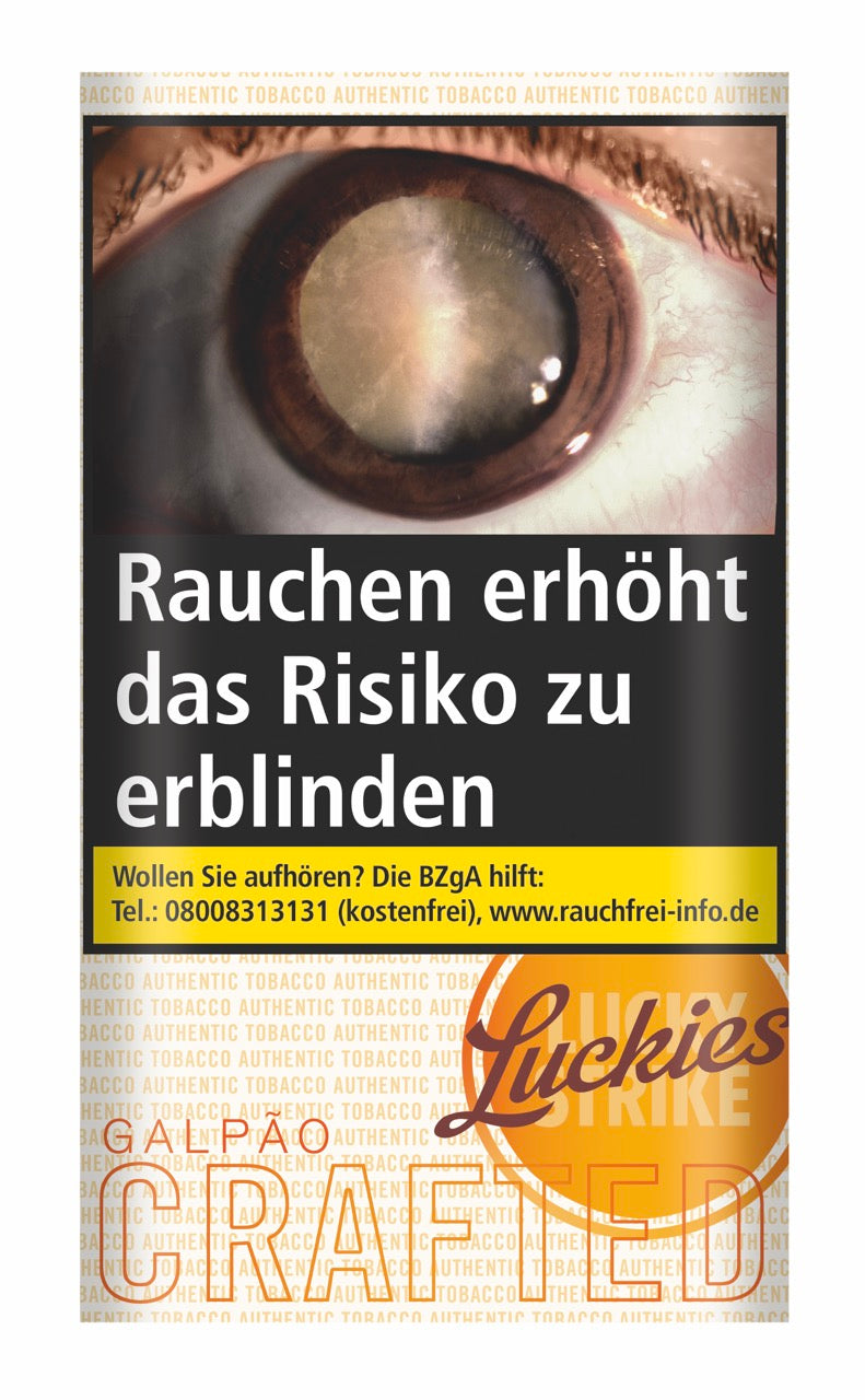 Lucky Strike Crafted Galpao 30g Pouch – Drehtabak mit Virginia & brasilianischem Galpao Tabak, ohne Zusätze