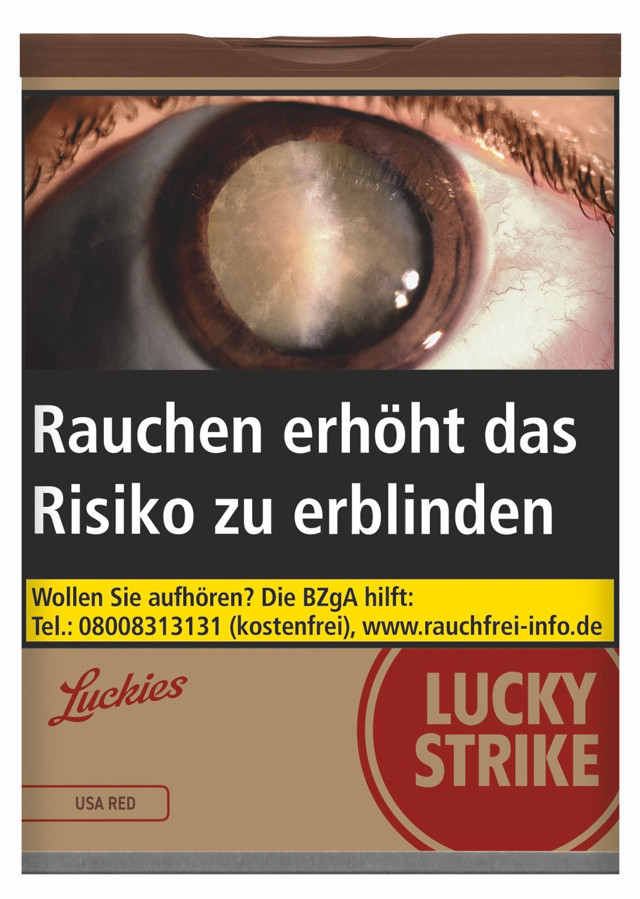 Lucky Strike USA Red Tabak 59g Dose frontal – naturbelassener American Blend für Zigaretten