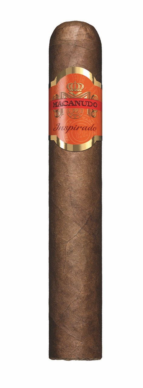 Einzelne Macanudo Inspirado Orange Robusto Zigarre, rotbraunes Deckblatt, vollmundig, handgerollt.
