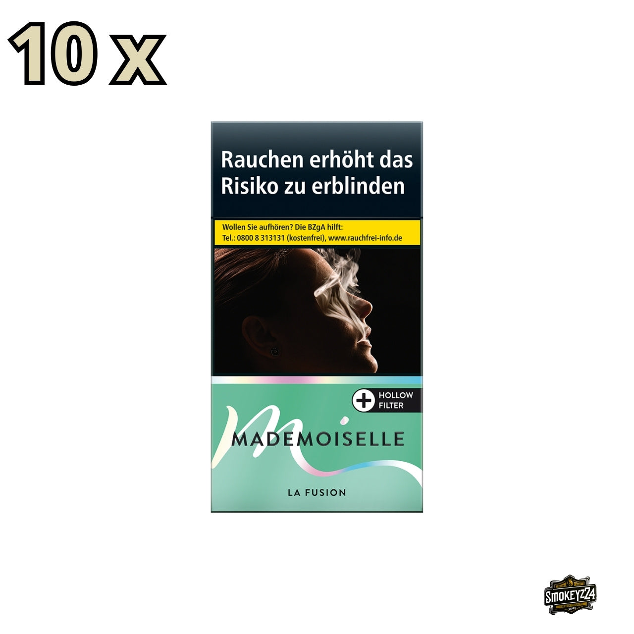Mademoiselle La Fusion Zigaretten – Stange mit 10x20 ultraschlanken Super Slim Long Zigaretten im eleganten Design
