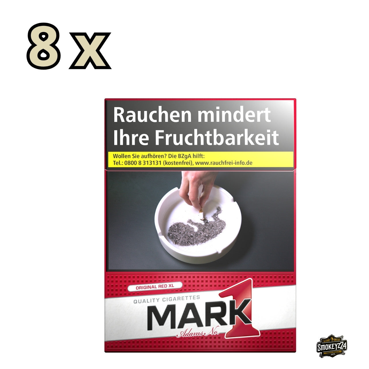Mark Adams No. 1 Red Rot XL Stange 8×25 Packung frontal