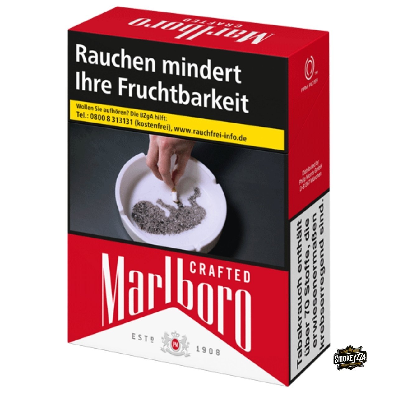 Marlboro Red Crafted Zigaretten Schachtel 26er frontal