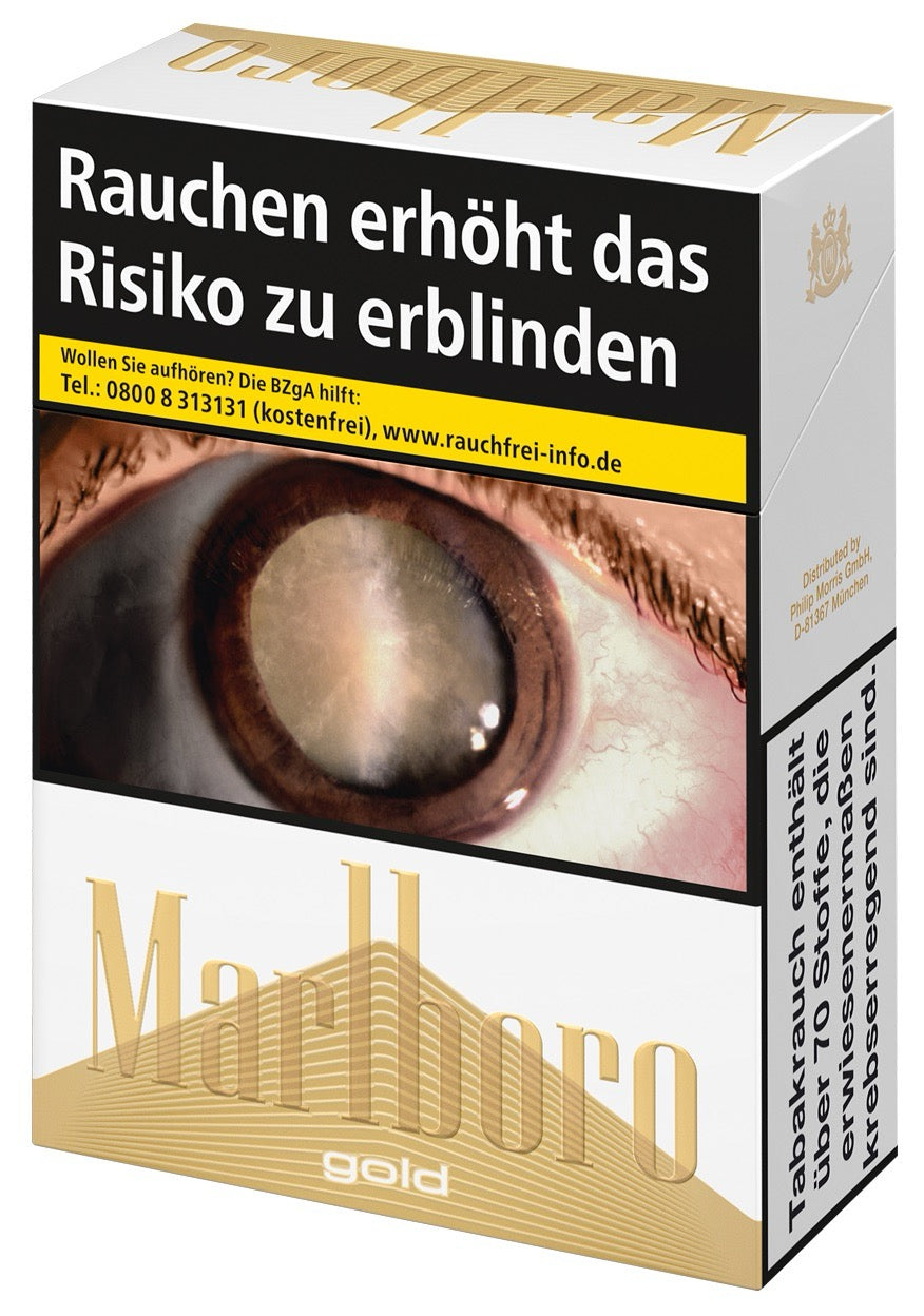 Marlboro Gold Zigaretten – 2XL Einzelpackung leicht seitlich dargestellt mit Markenlogo
