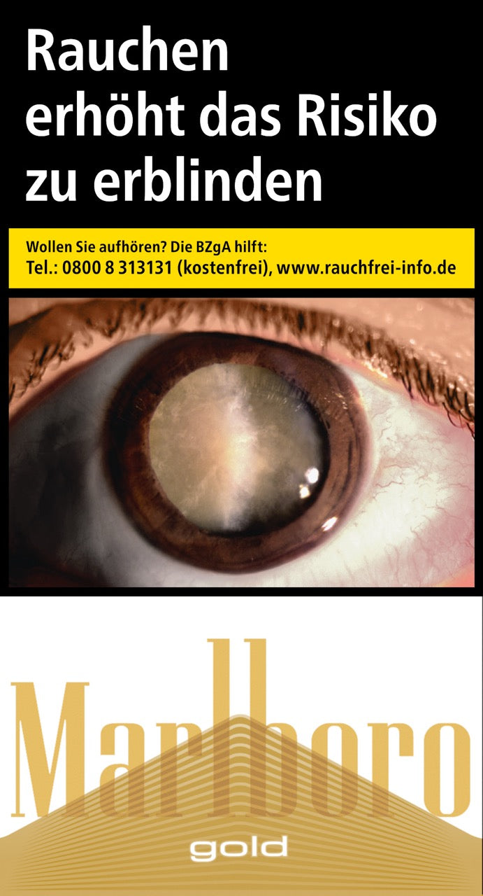 Marlboro Gold Long – Einzelpackung im 100er-Format, klassisch goldene Schachtel frontal dargestellt