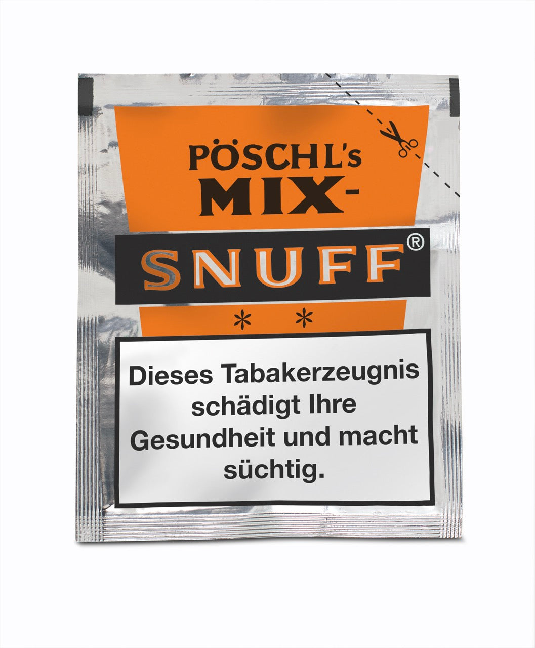 Mix Snuff Schnupftabak – klassischer English Type mit Menthol & Eukalyptus im 10g-Tütchen von Pöschl. Erfrischend und würzig.