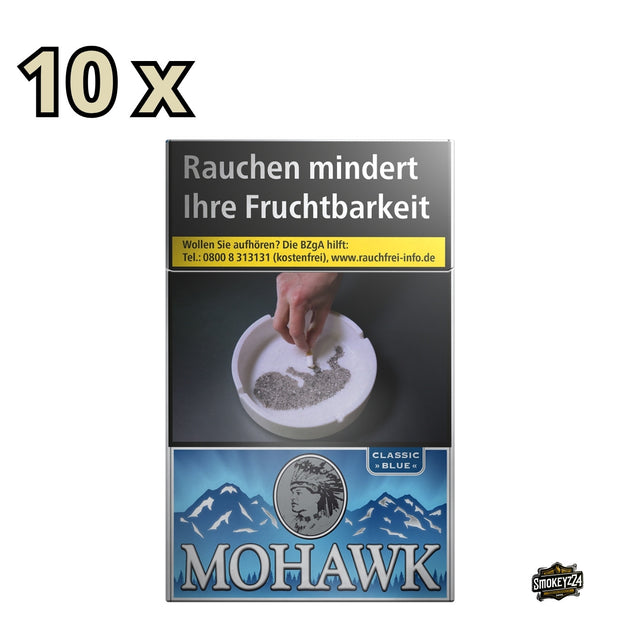 Mohawk Classic Blue Zigaretten Stange 10x20 Schachtel frontal