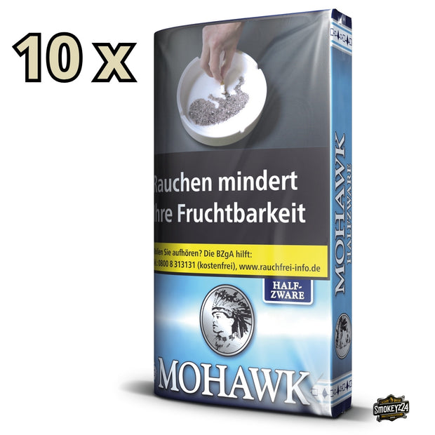 Mohawk Halfzware Blue Drehtabak 10x 30g Pouches frontal