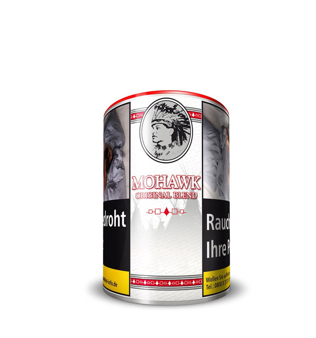 Mohawk Original Blend Weiß Feinschnitt 100g Dose frontal geschlossen