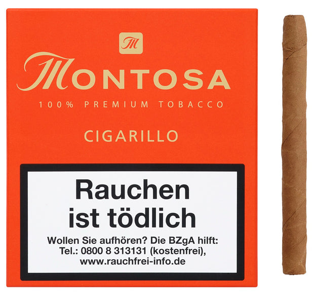 Montosa Cigarillos 20er Packung – Vorderansicht der aromatischen Cigarillos aus der Dominikanischen Republik