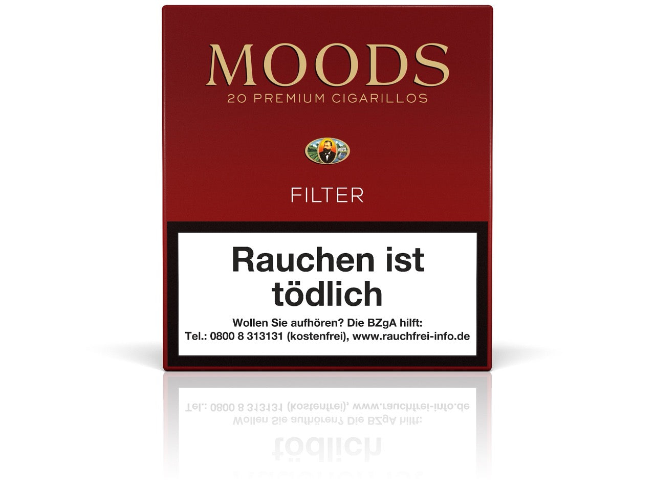 MOODS Filter Cigarillos 20er Packung – aromatischer Genuss mit Java-Deckblatt und Filter von Dannemann.