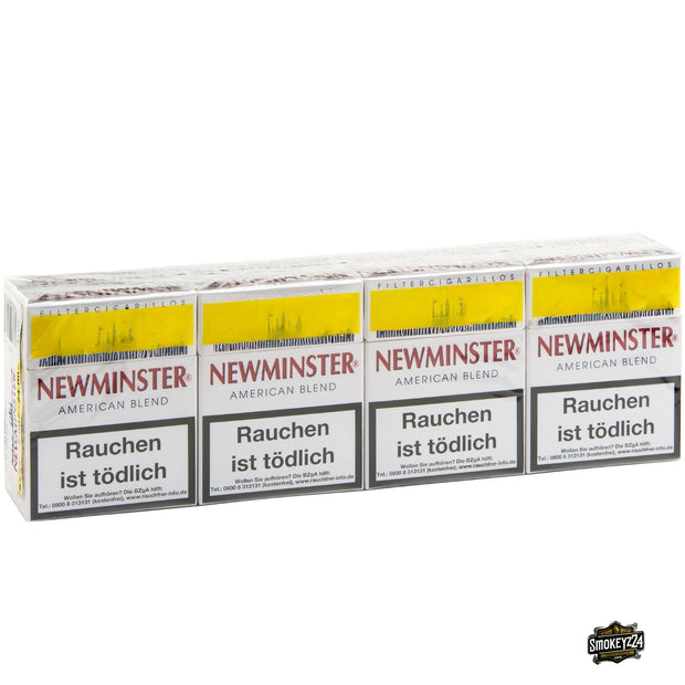 Newminster Filter Cigarillos Stange 8x23 – American-Blend, Vorratskarton mit Packungen