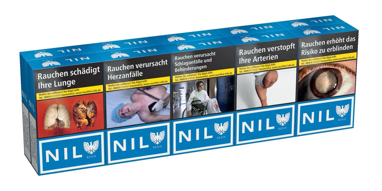 NIL Blau Filter Zigaretten Stange mit 10 Packungen, klassische starke Filterzigaretten