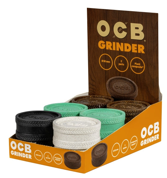 OCB Composit Grinder Karton offen mit 12 Stück, verschiedene Farben, nachhaltig, Shop-Bundle