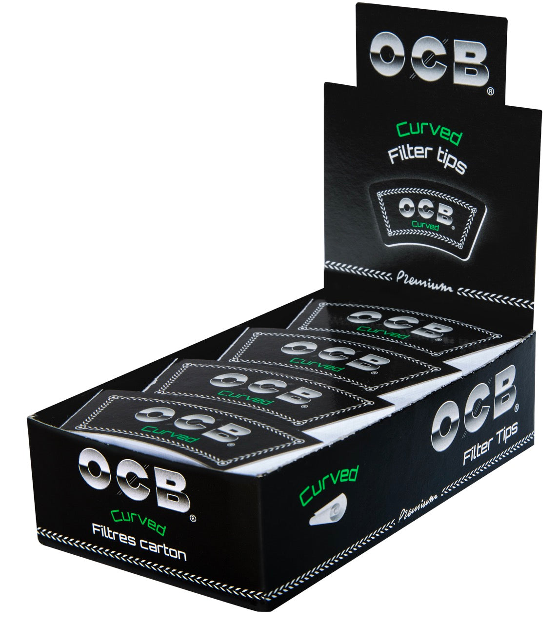 OCB Curved Filter Tips 20x32er Sparpaket – gebogene, konische Filtertips im Vorratskarton für Selbstdreher