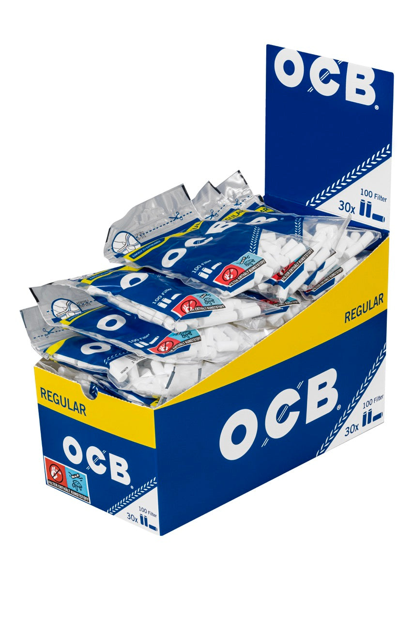 OCB 7,5mm Regular Filter Sparpaket – 30x100er Beutel, Drehfilter für Selbstgedrehte, Vorteilspack online kaufen